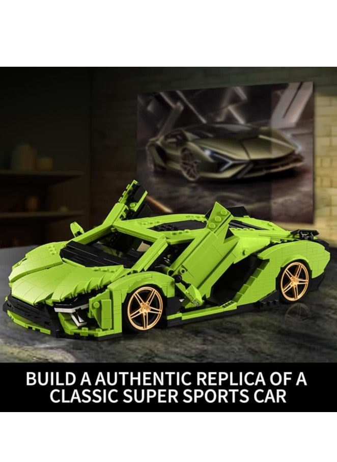 mould king - 10011 Educational Mini SAI Sports Car MOC Building Blocks and Construction Toy for Boys & Girls, Adult Collectible Model Cars Set to Build, 1:14 Scale Sports Car Model (1133 Pcs) - Image 1