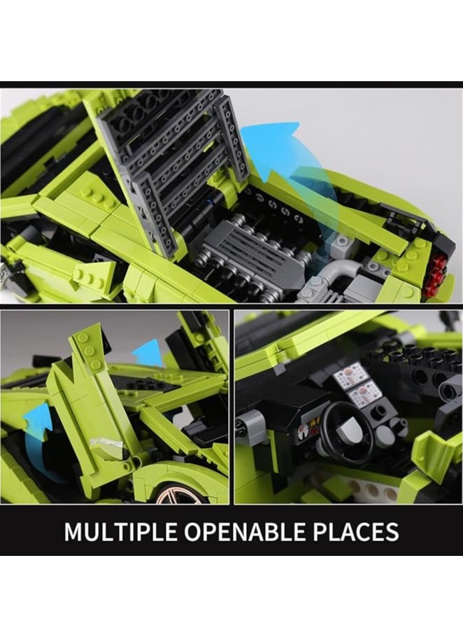 mould king - 10011 Educational Mini SAI Sports Car MOC Building Blocks and Construction Toy for Boys & Girls, Adult Collectible Model Cars Set to Build, 1:14 Scale Sports Car Model (1133 Pcs) - Image 1