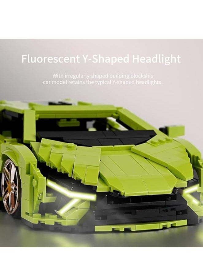 mould king - 10011 Educational Mini SAI Sports Car MOC Building Blocks and Construction Toy for Boys & Girls, Adult Collectible Model Cars Set to Build, 1:14 Scale Sports Car Model (1133 Pcs) - Image 1