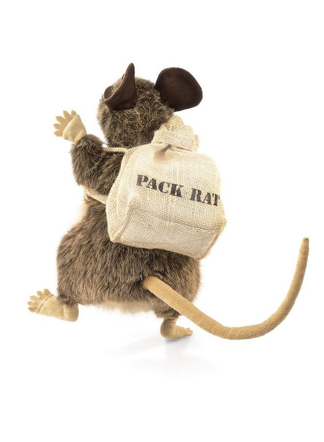 Folkmanis Pack Rat Hand Puppet, Brown, Beige, 1 EA - Image 2
