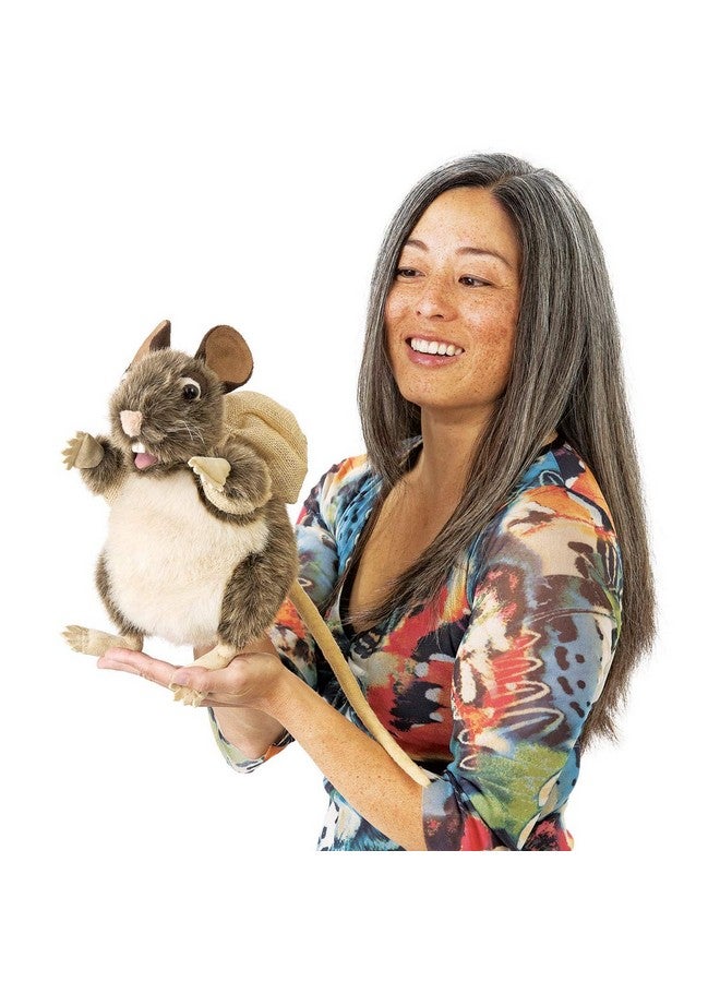 Folkmanis Pack Rat Hand Puppet, Brown, Beige, 1 EA - Image 4