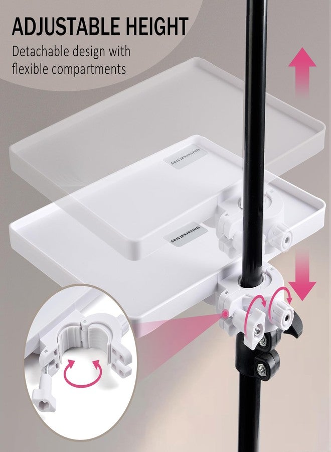 KONOVOLY Lash Tray Holder (9 inch×6.7 inch), Adjustable Plastic Essential Organizer Stand for Lash Techs, Eyelash Extension Supplies Perfect for Salon or Homes Use by KONOVOLY(White) - Image 2