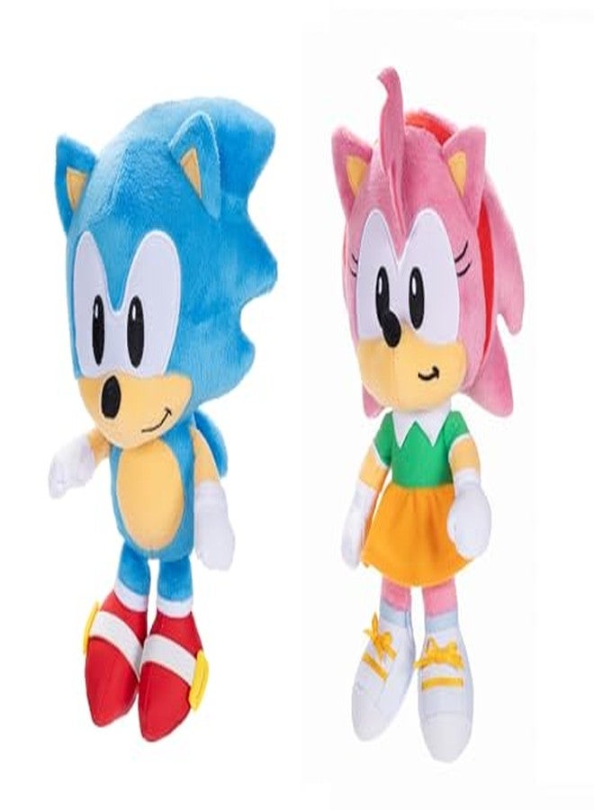 Sonic The Hedgehog 9" Plush 2-Pack, Sonic & Amy Collectible Stuffed Toy - Image 3