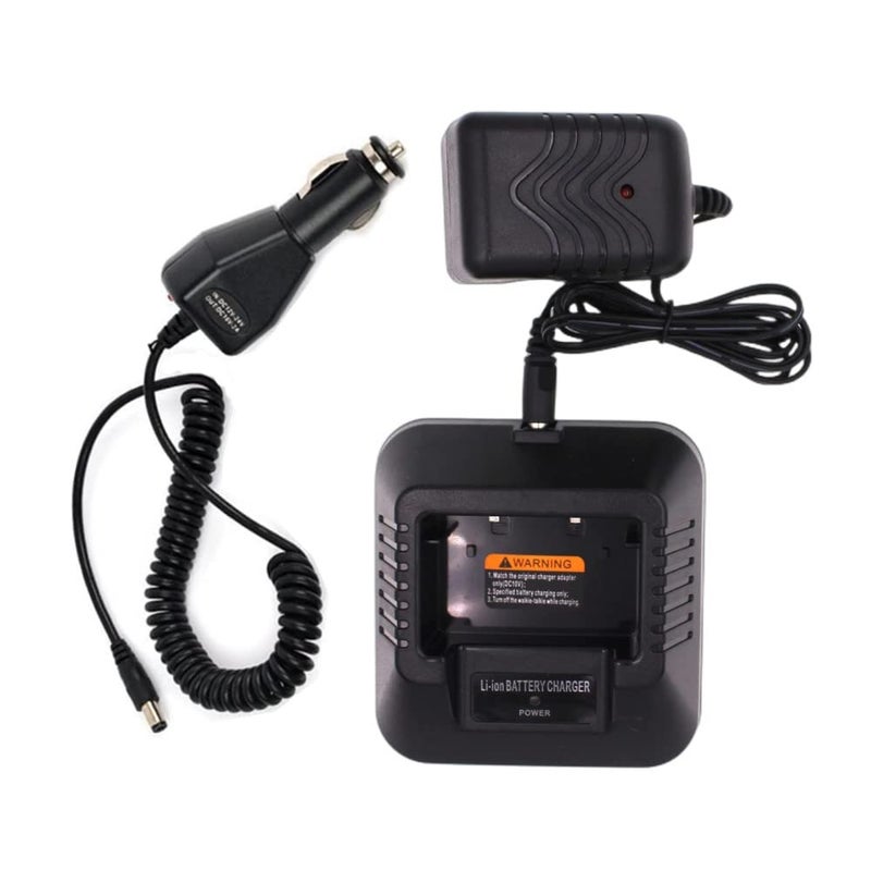 Baofeng UV-5R Charger Ham Radio Base Desktop Charger DC 12V Car Charge Cable for Baofeng UV-5R Series - Image 1