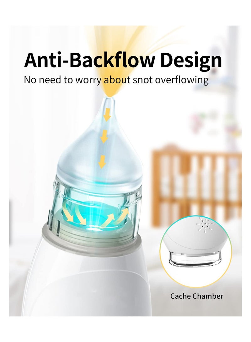 Zikra Electric Baby Nasal Aspirator - Self-Cleaning Nose Sucker with 3 Suction Levels, Music & Light Features, Includes 2 Nose Tips for Effective Baby Snot Removal. - Image 5
