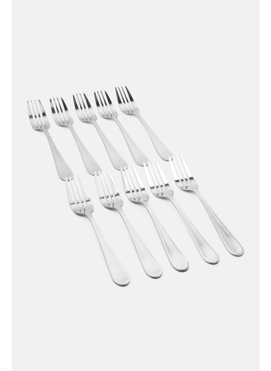 Farberware - 10 Pieces Dinner Fork 20 cm, Silver - Image 1