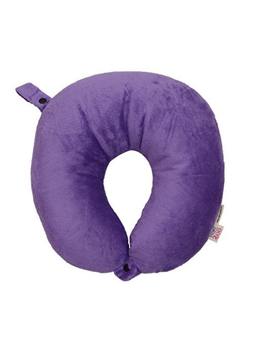 STORE 2508 - Store2508 Spungee Microbeads Travel Neck Pillow with Eye Mask & Ear Plugs (Purple) - Image 1