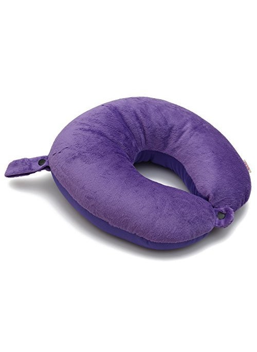 STORE 2508 - Store2508 Spungee Microbeads Travel Neck Pillow with Eye Mask & Ear Plugs (Purple) - Image 1