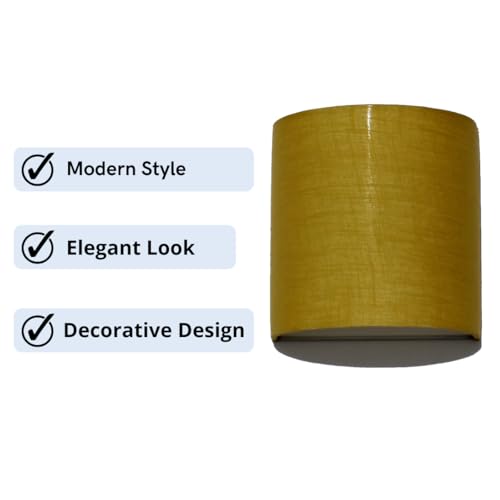 Craftter Textured Fabric D-Shape Wall Lamp Fixture for Indoor Outdoor- Decorative Lamp for Hotel, Living Room, Bedside, Bedroom, Light Brown Shade - Image 4