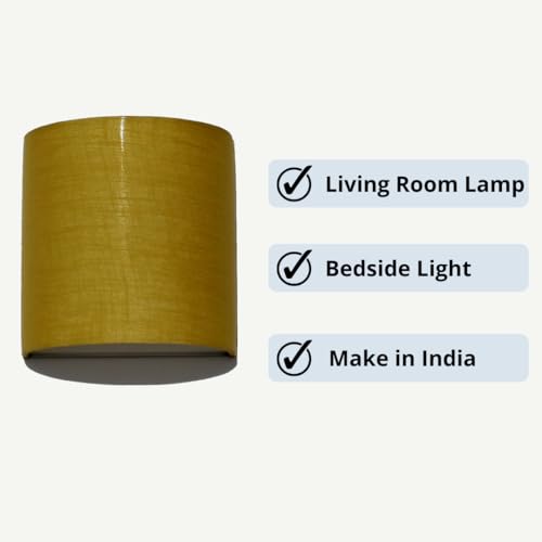 Craftter Textured Fabric D-Shape Wall Lamp Fixture for Indoor Outdoor- Decorative Lamp for Hotel, Living Room, Bedside, Bedroom, Light Brown Shade - Image 3
