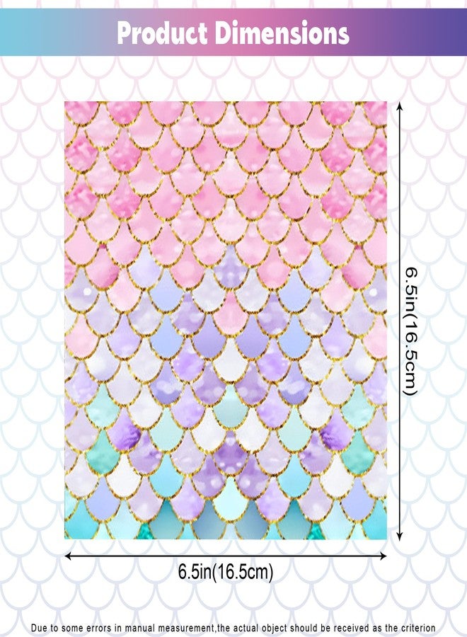 Ysqool 20Pcs Mermaid Paper Napkins,Mermaid Party Napkins Supplies,Disposable Cocktail Dinner Paper Napkins for Baby Shower Birthday Under the Sea Pool Party Table Decorations,6.5 * 6.5 Inch Folded - Image 2