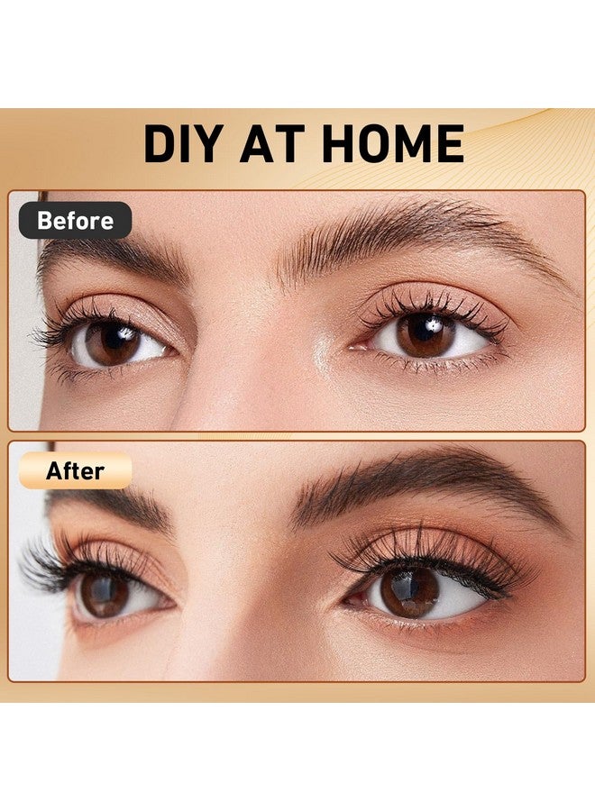 ميوفيو وصلات رموش متجمعة مكونة من 192 قطعة رموش متجمعة رموش فردية متجمعة رفيعة للغاية رموش صناعية ناعمة من فرو المنك صينية مختلطة - Image 1