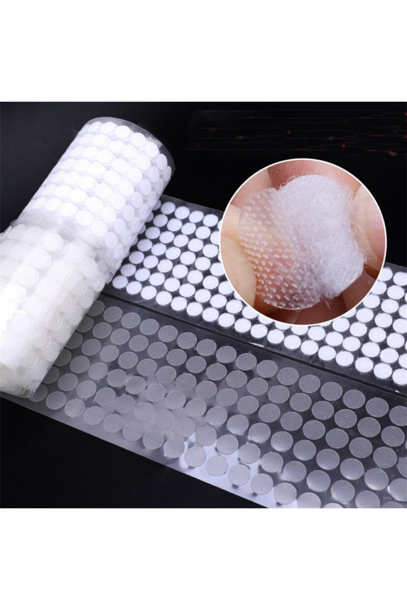 10mm Round 99Pairs Tansparent 10/15/20/25mm Self Adhesive Fastener Tape Dots White Black Hook Loop