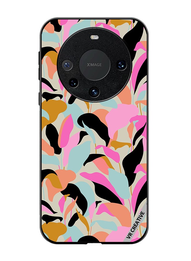 VR CREATIVE Protective Case Cover For Huawei Mate 60 Pro Plus Elegant Botanical Leaves Abstract Seamless Pattern Design Multicolour - Image 1