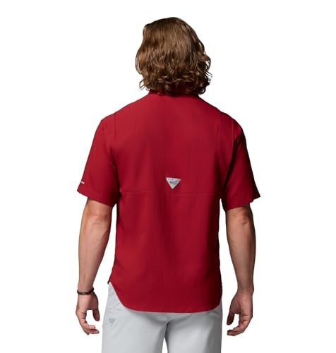 Columbia Mens PFG Tamiami II Short Sleeve Fishing Shirt, Beet, Small - Image 2