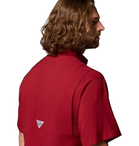 Columbia Mens PFG Tamiami II Short Sleeve Fishing Shirt, Beet, Small - Image 5
