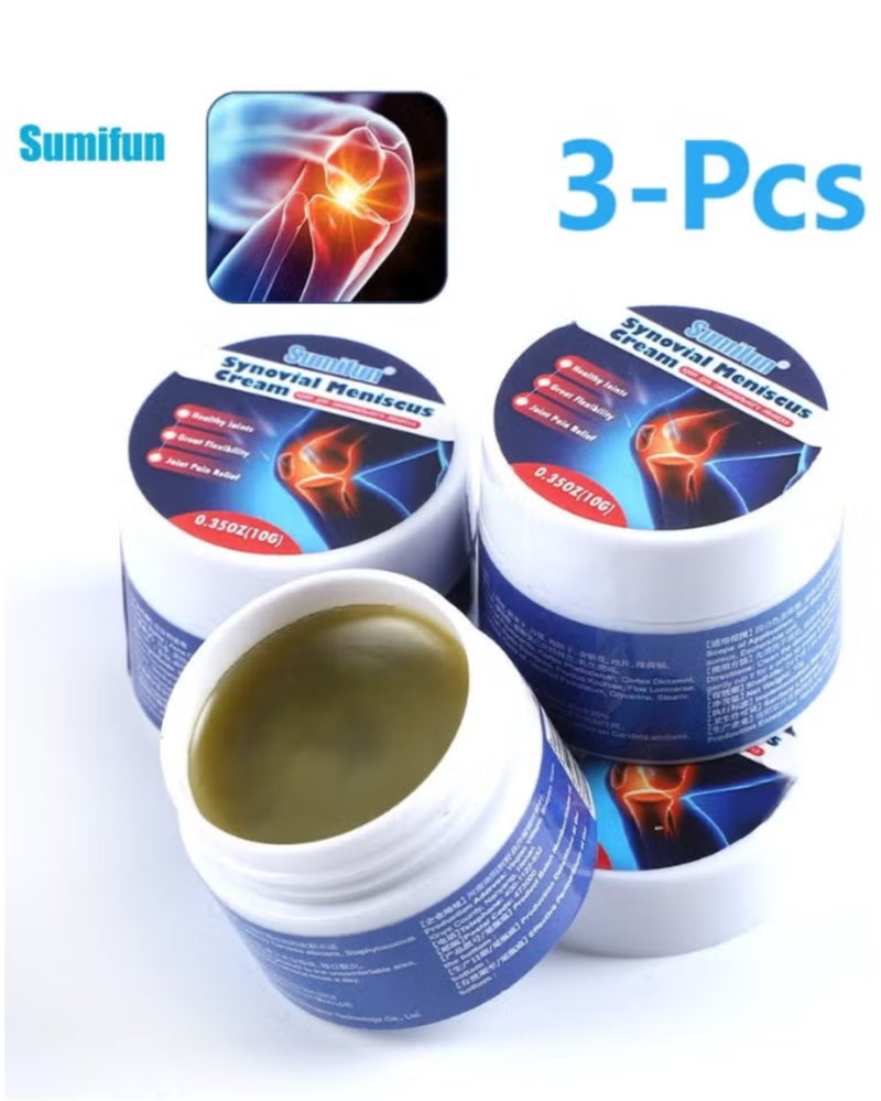 Sumifun Synovial Meniscus Cream, Pain Relief Ointment, Promote Mobility and Flexibility, Support Joint Health, Encourage Joint Strength and Density 10g*3 - Image 1