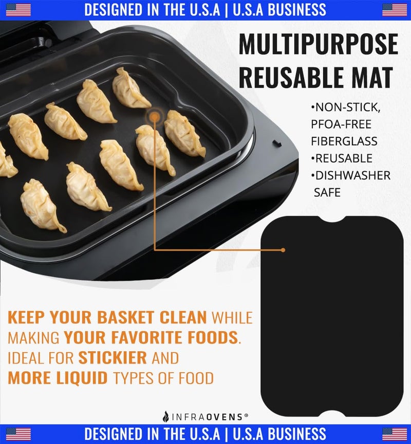 INFRAOVENS Air Fryer Rack Accessories for Ninja Foodi Smart XL 6-in-1 FG551 and Reusable Liner Accessory for Indoor Grill and Airfryer Cooking, Baking and Dehydrating, Stainless Steel, Paper Liner Replacement - Image 3
