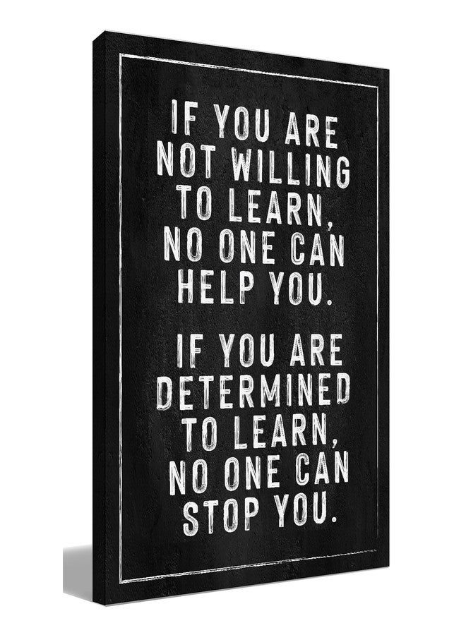 BIWSHA Office Decor, Motivational Wall Art Decor for Office, Inspirational Quotes Wall Art for Men Women, Canvas Paintings 11x14 Inches, If You Are Not Willing to Learn - Image 1