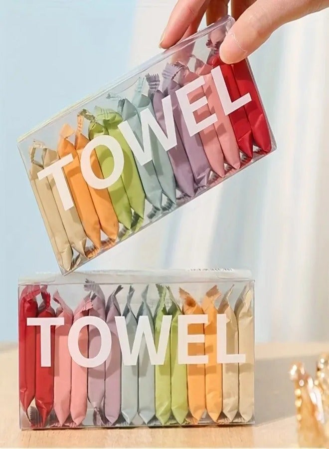 AROAQ Disposable Compressed Towels Washcloth Portable Travel Towel Thickened Compressed Face Cleansing Beauty Square Towel Washcloth for Camping or Travel - Image 1
