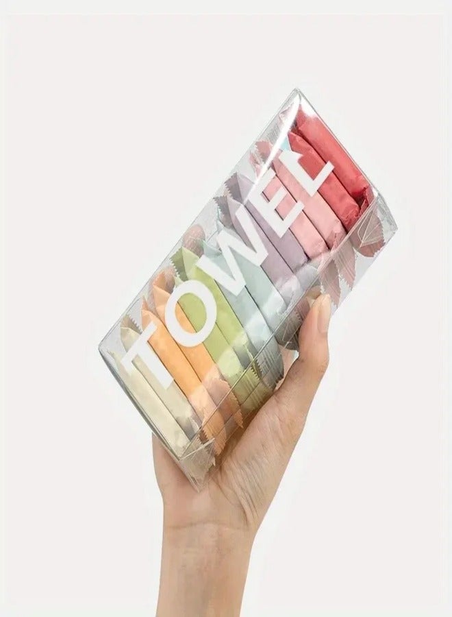 AROAQ Disposable Compressed Towels Washcloth Portable Travel Towel Thickened Compressed Face Cleansing Beauty Square Towel Washcloth for Camping or Travel - Image 2