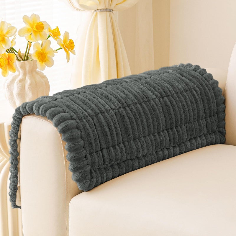 Smiry Couch Cover for Dogs Non Slip Washable Sofa Protector for Pets Soft Furniture Cover for Pet Stylish Sofa Covers Cozy Protect Against Fur Dirt Everyday Messes Dark Grey 276 x 276 - Image 2