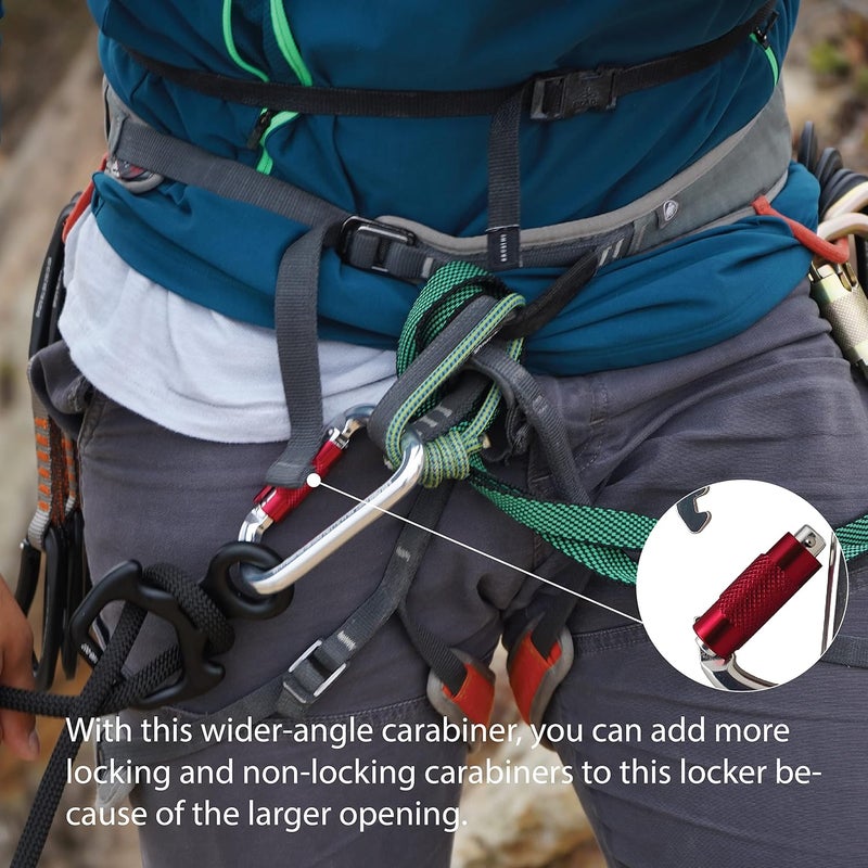 FUSION Climb Swift Lock Auto Locking Aluminum Carabiner - Lightweight and Strong for High-Altitude Workers, Hammocks, Camping Accessories,Hiking,Keychains,Outdoors and Gym,Dog Leash,Harness and Key Ri - Image 5