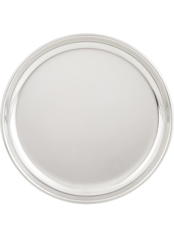 RAJ Raj Steel Thali Plate - 28.5 cm, CP0012 - Dinner Plate , Serving Plate , Mithai Plate, RICE PLATE  - Image 2