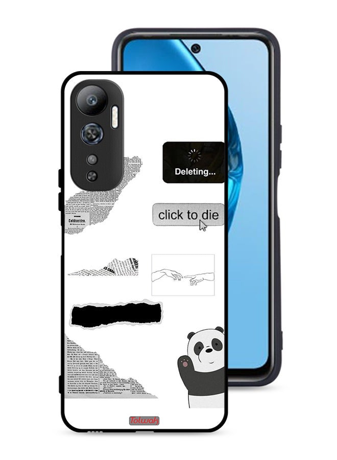 Tolwak Infinix Hot 20 4G Protective Case Cover Panda Sticker - Image 1