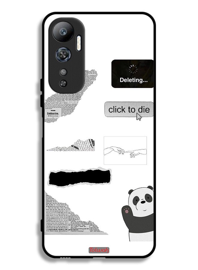Tolwak Infinix Hot 20 4G Protective Case Cover Panda Sticker - Image 2