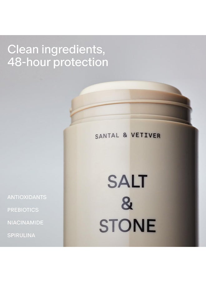 SALT & STONE Natural Deodorant, Santal | Extra Strength Natural Deodorant For Women And Men, Aluminum Free With Probiotics, Seaweed Extracts & Shea Butter (75G / 2.6 OZ) - Image 3