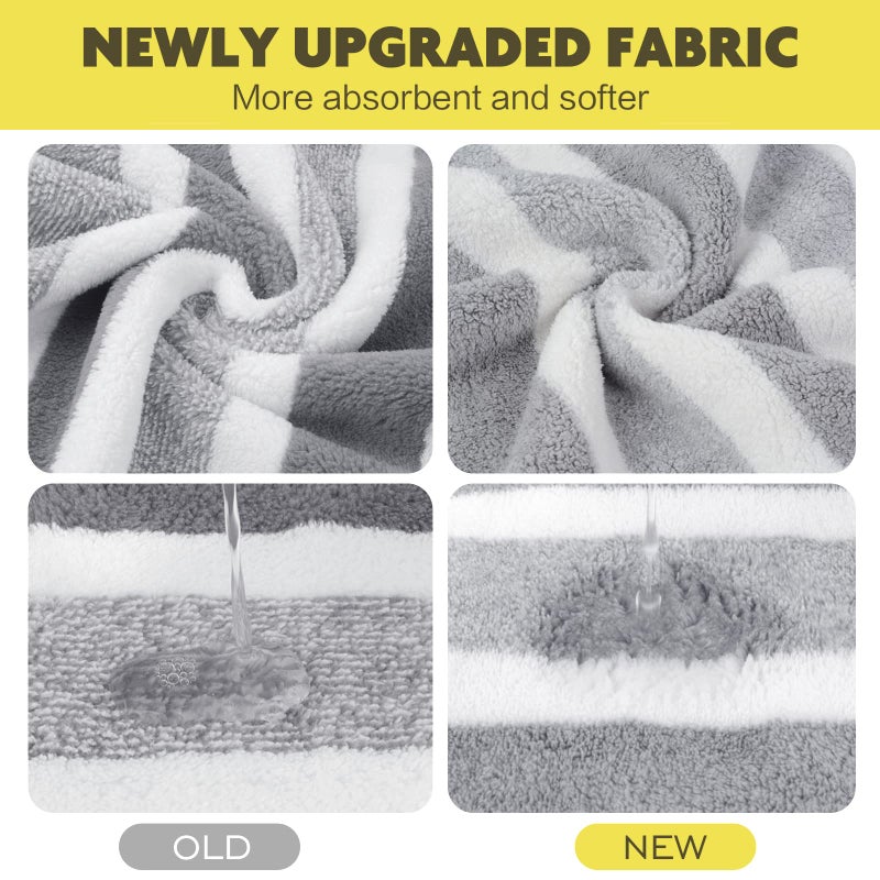 KinHwa Microfiber Hand Towels for Bathroom Soft and Absorbent Face Towels Grey Bathroom Hand Towels for Spa Hair Bath 30inchx16inch 4 Pack - Image 2