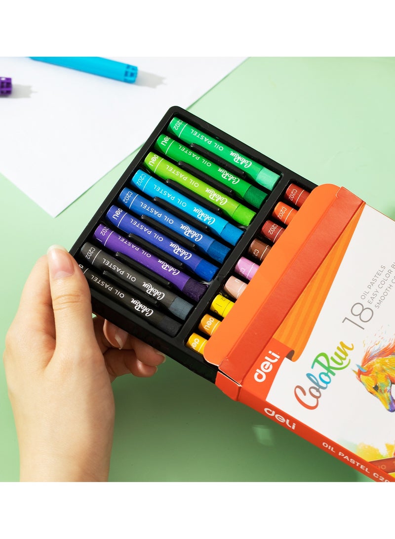 Deli Color Run EC20200 Oil Pastels 鈥?12 Bold Colors - Image 5