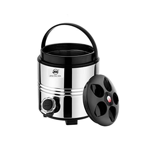 JSI Stainless Steel Travel Water Jug, PUF Insulated Thermosteel 3 Liters, Silver Black - Hot & Cold Up to 4-5 Hours, Food Safe and Healthy Drinking and Storage for Water, Soups, Drinks - Image 1