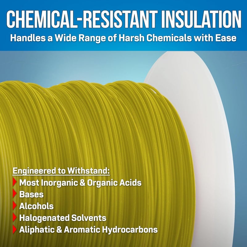 Jonard Tools R30Y-1000 Yellow Insulated Kynar Copper Wire Roll - 30 AWG, 1000 Feet - Image 5