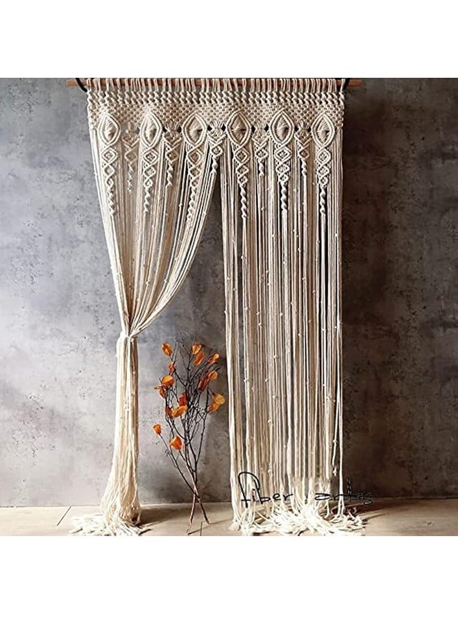 Macrame Wall Hanging large Handcrafted Boho Tapestry 180x90cm Woven Tapestry Bohemian Wall Art Curtain for Window and Door Wedding Backdrop - Image 3