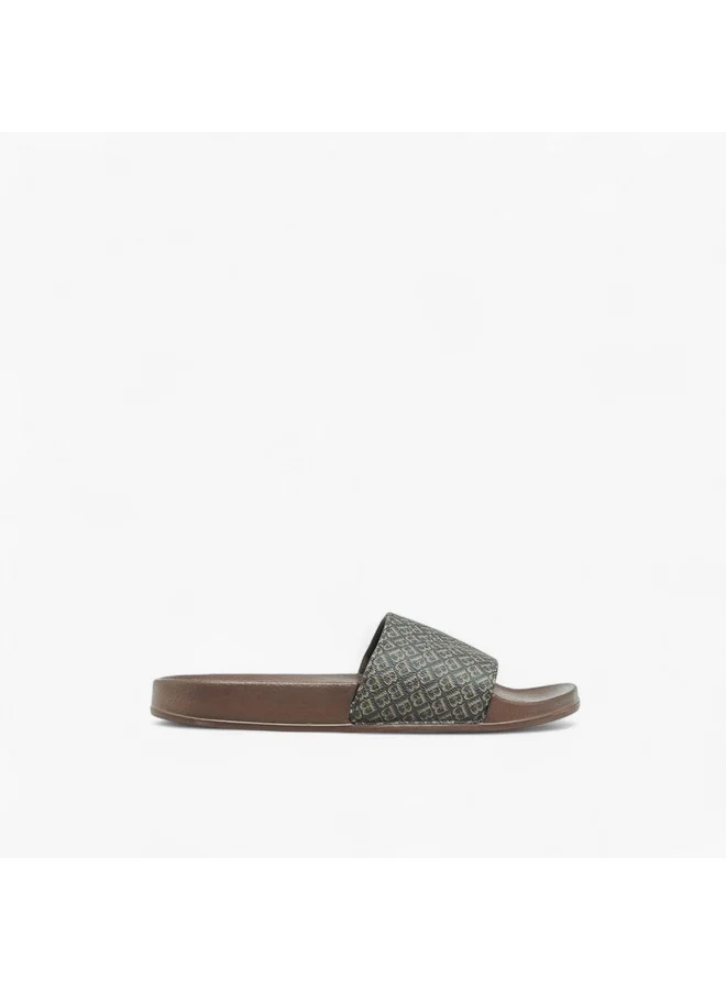 Flora Bella By Shoexpress Women Monogram Print Slip-On Sandals