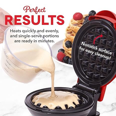 Jigva WAFFLE MAKER Stainless Steel Nonstick Electric Waffle Maker Machine For Individual Belgian Waffles PancakesMini Waffle Maker - Image 3