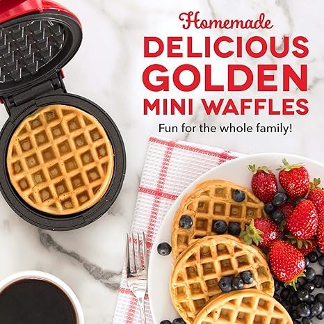 Jigva WAFFLE MAKER Stainless Steel Nonstick Electric Waffle Maker Machine For Individual Belgian Waffles PancakesMini Waffle Maker - Image 2
