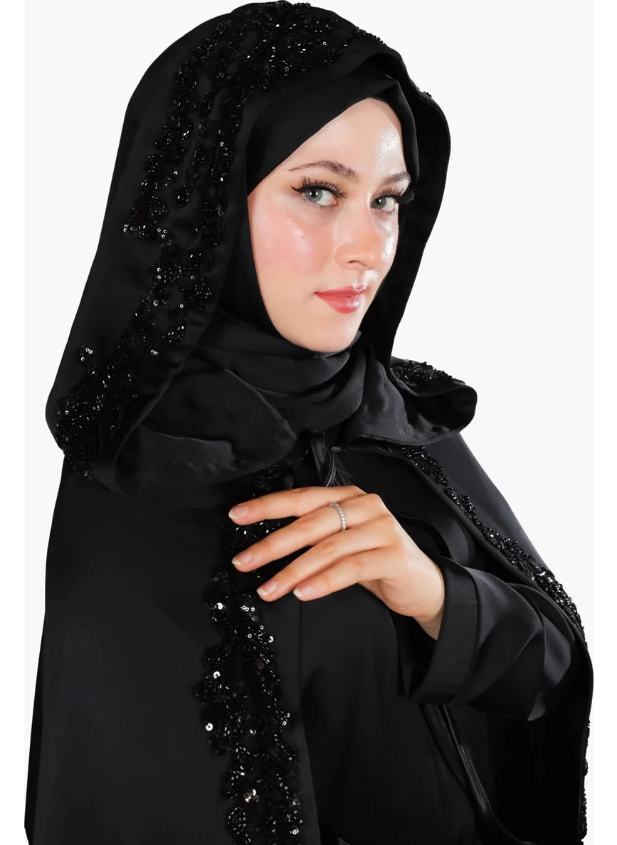 Harika Wear Great Wear Quality Hooded Black Cape Abaya