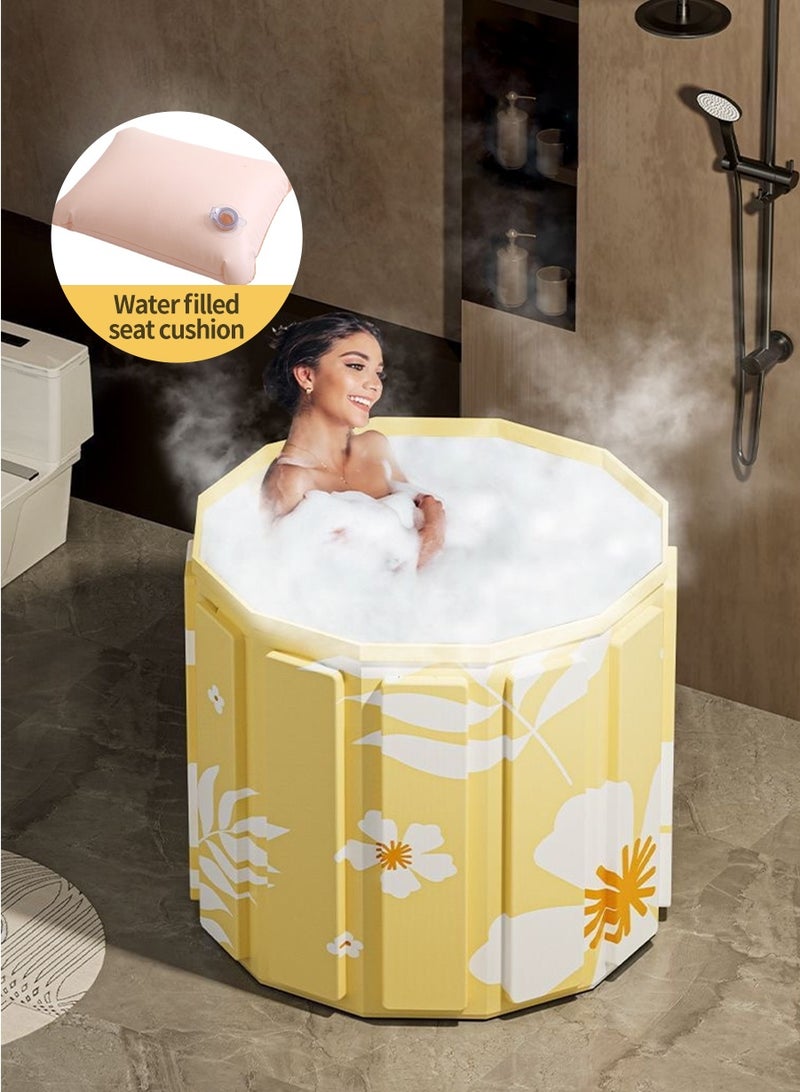 BEIRUI Large Capacity Waterproof Portable Non-Inflatable Folding Soaking Spa Bathtub Barrel, Household Large Shower Bathing Tubs, Separate Family Bathroom SPA Tub for Adults and Kid - Image 1