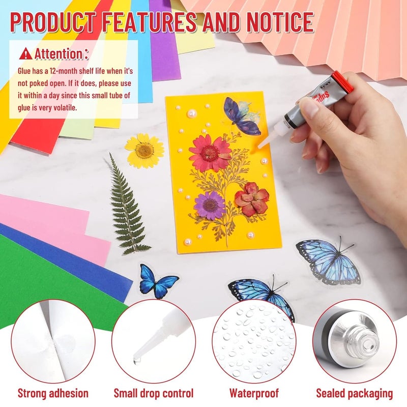 KASTWAVE Super Glue Clear, 24 Pack Strong Adhesive Superglue Gel Fast Drying Instant Cyanoacrylate (Ca) Glue For Plastic, Wood, Metal Stone, Jewelry Beads Making, Phone Ceramic Crafts Repair, 3 Gram/Tube - Image 2