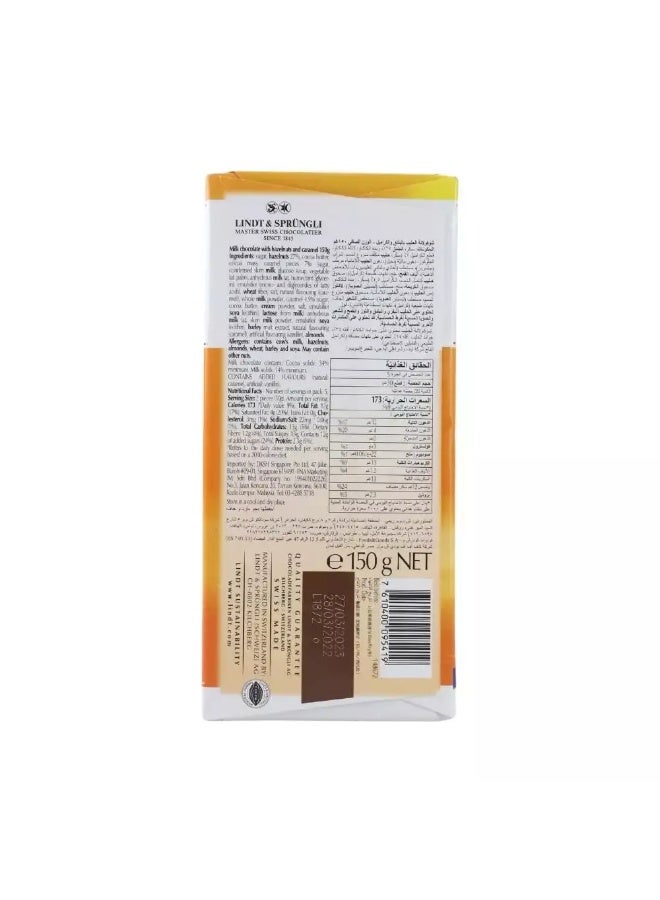 Lindt Les Grandes Hazelnut-Caramel Milk Chocolate- 150grams - Image 2