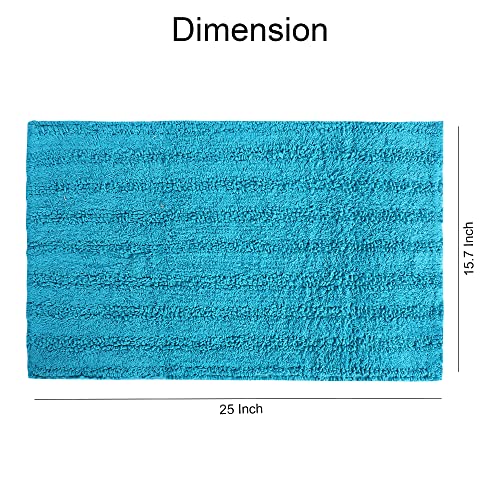 SASHAA WORLD Super Absorbent Non Slip BathMat | Bathmat for Living Room, Bathroom, Kitchen, Bedroom, Indoor & Outdoor | Blue Bathmat | 40 x 60 cm, Pack of 1 - Image 5