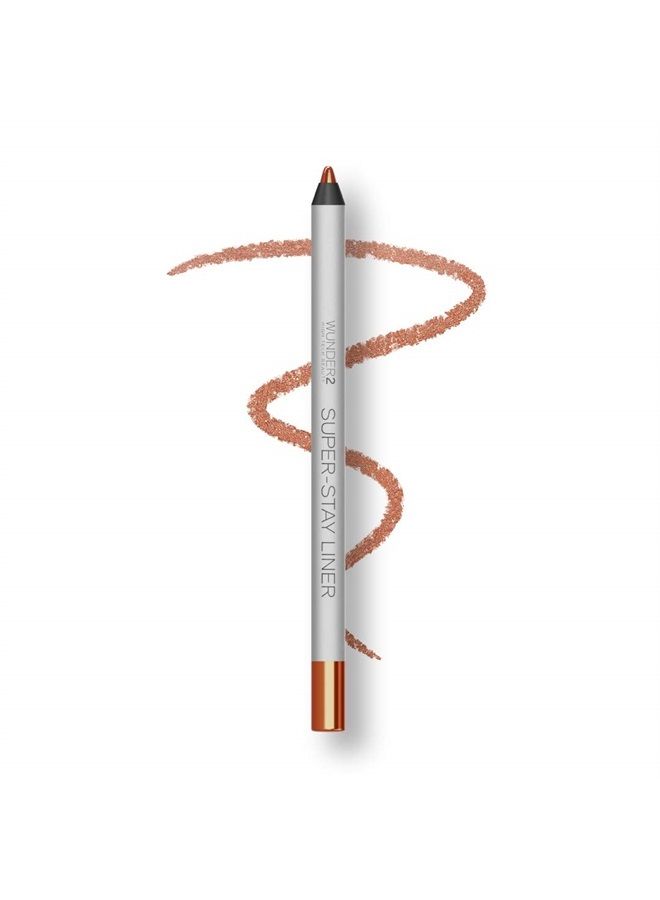 Wunder2 SUPERSTAY LINER Makeup Eyeliner Pencil Long Lasting Waterproof Color, Metallic Copper, 1 Count - Image 1