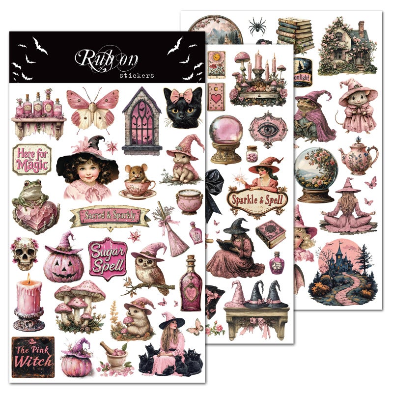 CATaireen Rub on Transfers for Crafts Vintage Scrapbooking Stickers Small Decals Adults Journaling DIY Supplies Use for Fabric Paper Wood Stone Canvas Acrylic Cloth Plant Elements - Image 3