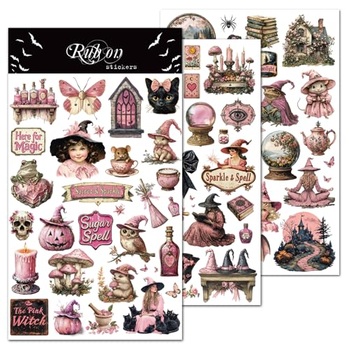 CATaireen Rub on Transfers for Crafts Vintage Scrapbooking Stickers Small Decals Adults Journaling DIY Supplies Use for Fabric Paper Wood Stone Canvas Acrylic Cloth Plant Elements - Image 1