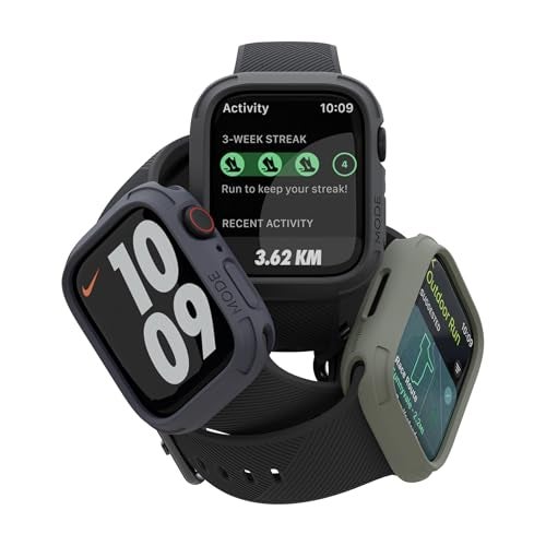 elkson Made for Apple Watch 45mm Bumper Case, Quattro 2.0 Series Rugged Case for Apple Watch and iWatch Series 9 8 7, Military Grade Durable Protective Cover, Flexible Shock Proof, Military Green - Image 4