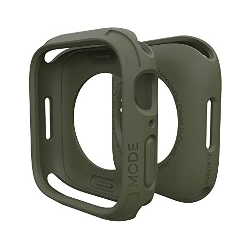 elkson Made for Apple Watch 45mm Bumper Case, Quattro 2.0 Series Rugged Case for Apple Watch and iWatch Series 9 8 7, Military Grade Durable Protective Cover, Flexible Shock Proof, Military Green - Image 5