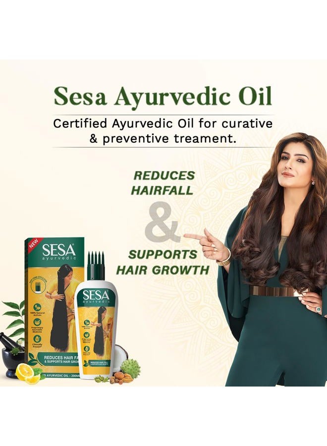 Sesa Ayurvedic 5000 Year Old Kshir Pak Vidhi, Bhringraj & 17 Rare Herbs with 5 Nourishing Oils For All Hair Types NO Mineral Oil 200 ml (Pack of 1) 200ml - Image 2